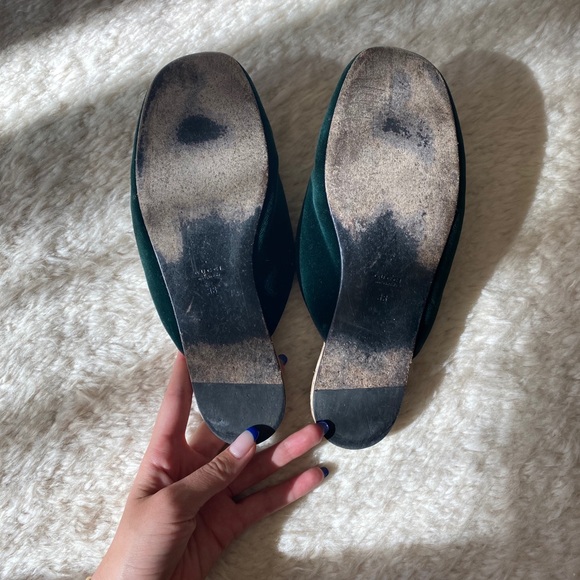 Gucci Green Princetown Crystal Snake Slides - Picture 4 of 4